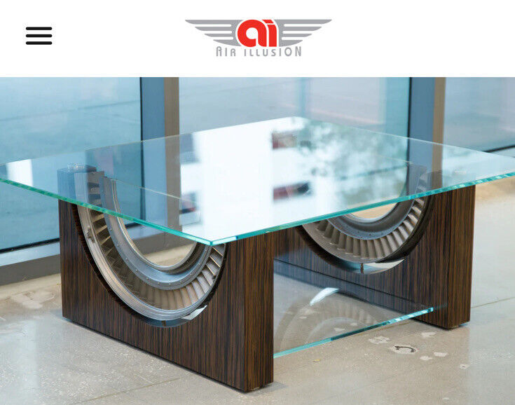 Aviation furniture- Boeing 737 African Ebony Coffee Table