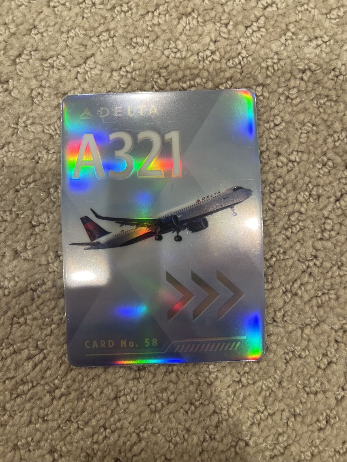 DELTA Airlines Pilot Trading Card A321 #58 Airbus A321NEO