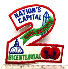 Vintage Nation's Capital Girl Scouts 1976 Patch 200 Yrs Bicentennial Washington picture