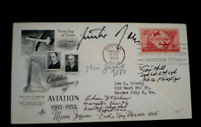RARE 1ST DAY COVER SIGNED  5 WW II AVIATORS-RALL-HILL-JERNSTEDT-NIELSON-JEPPSON picture